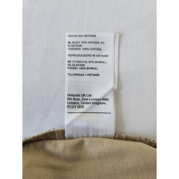 Untuckit Mens Tan Pants Straight Fit W34 L30 - Picture 8 of 10